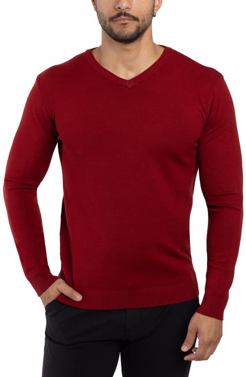 V-Neck Rib Knit Sweater
