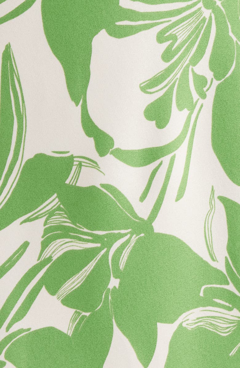 Tahari ASL Floral Cross Neck Sleeveless Midi Dress, Alternate, color,