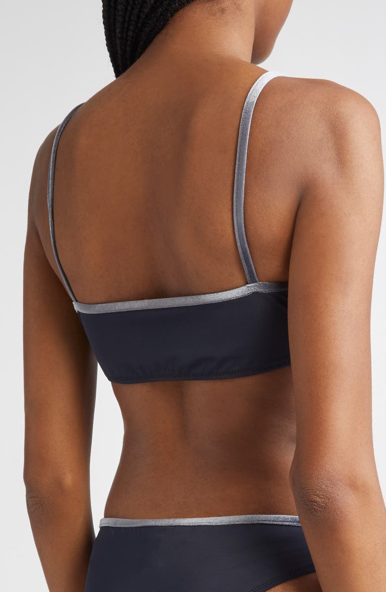 Paloma Wool Lain Velvet Trim Bikini Top, Alternate, color,