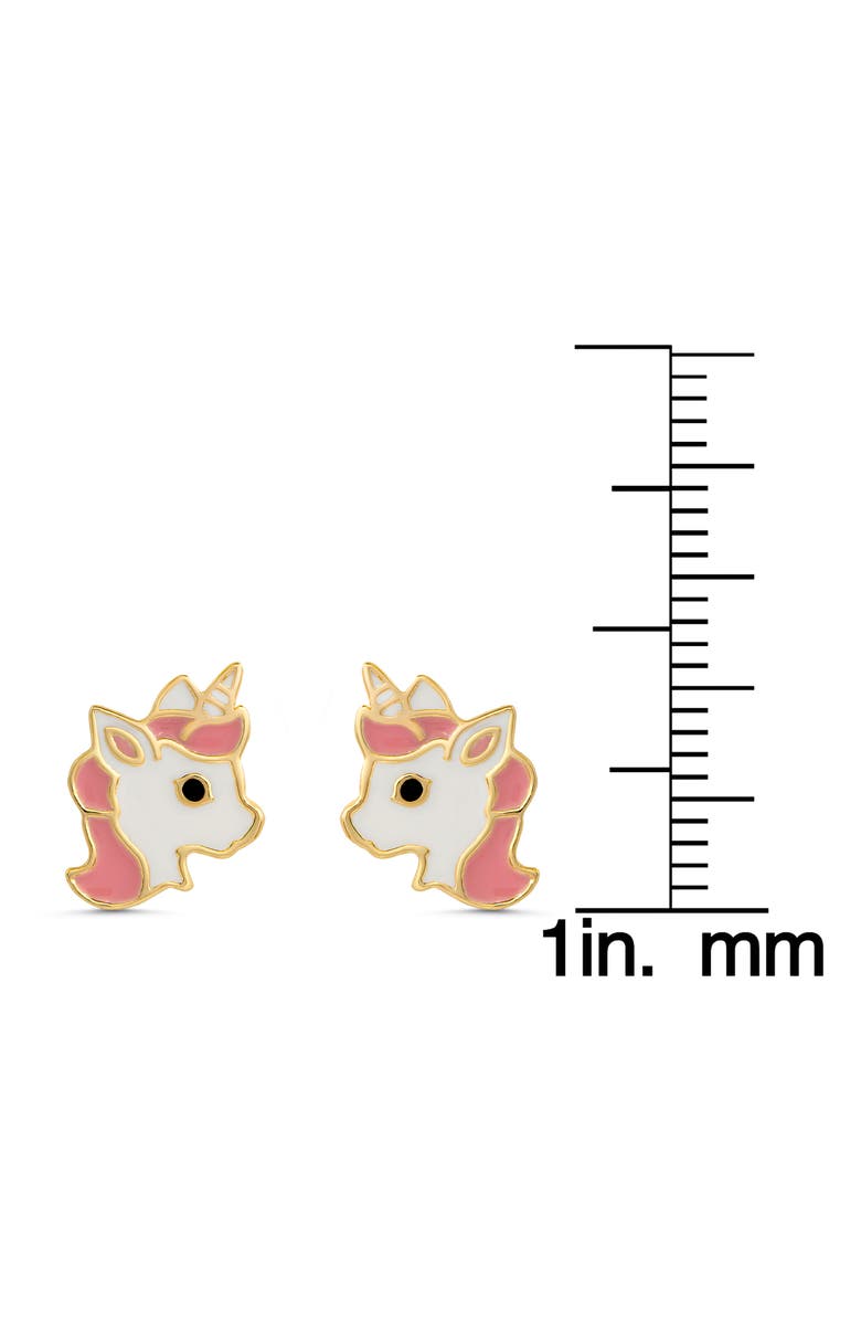 Lily Nily Unicorn Stud Earrings, Alternate, color, Gold