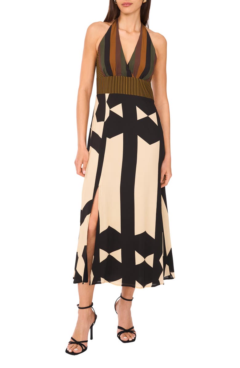 Vince Camuto Barback Print Sleeveless Maxi Dress, Main, color, 
