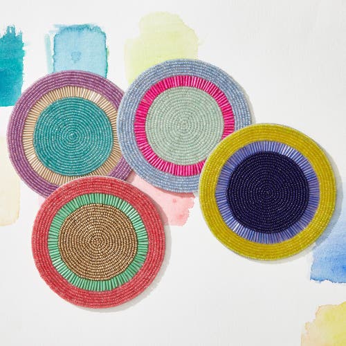 Joanna Buchanan Hand Beaded Coasters In Multi