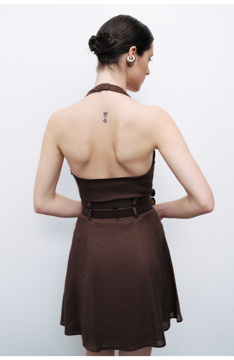 Nocturne Double Belt Detailed Mini Dress, Alternate, color,