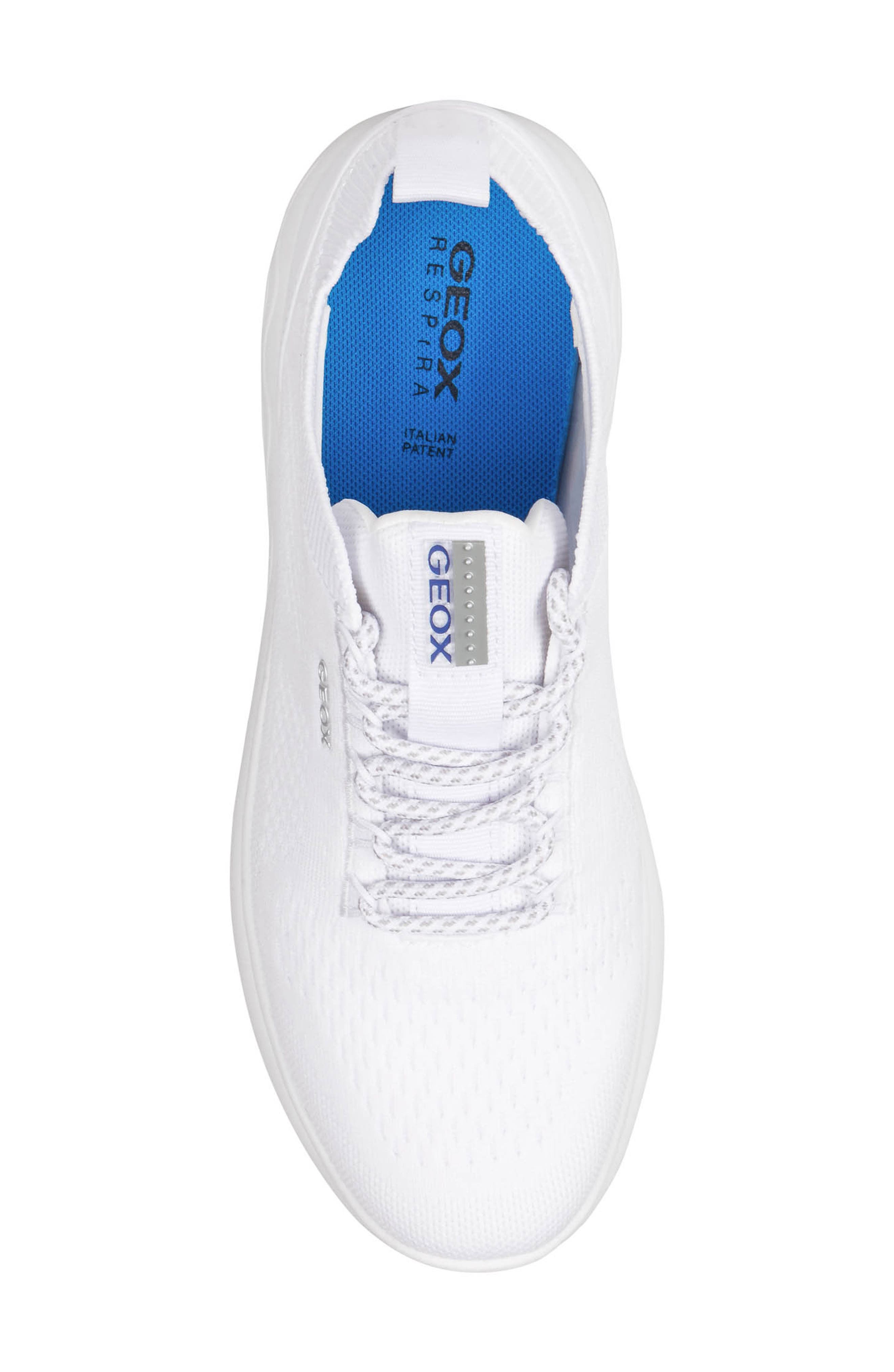 Geox Spherica Sneaker, Alternate, color, White