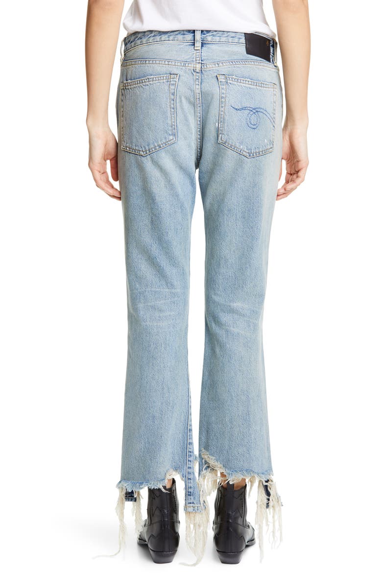 Spiral Kick Ripped Bootcut Jeans, Alternate, color, CHERYL