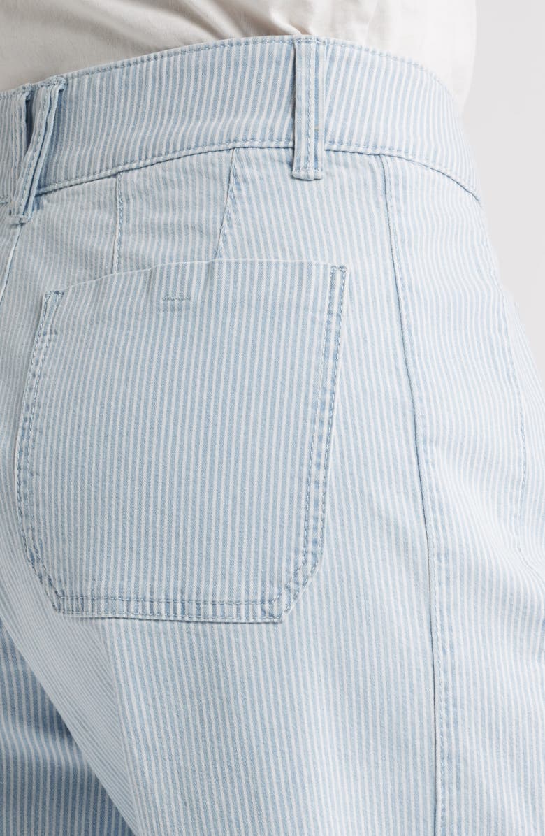 Wit & Wisdom Emma Stripe Patch Pocket High Waist Wide Leg Jeans, Alternate, color,