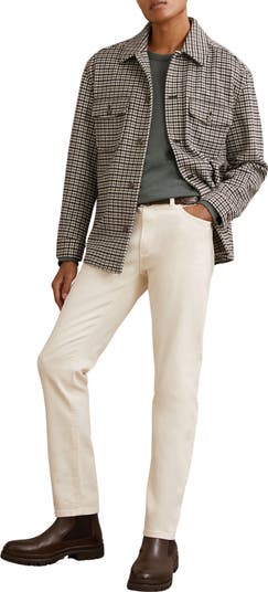 Liam Houndstooth Wool Blend Overshirt