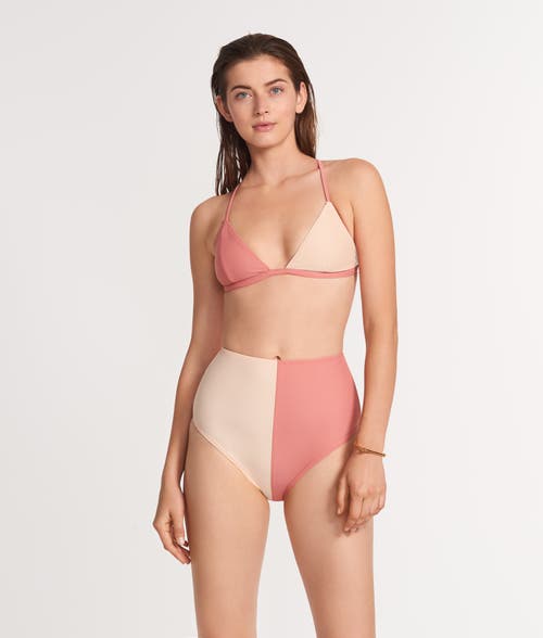 Ansea The Reversible High Waist Bottom In Pink/maroon