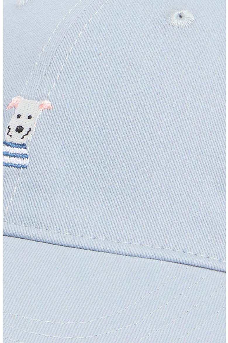 Sandy Paws Embroidered Cotton Canvas Baseball Cap, Alternate, color, BABY BLUE