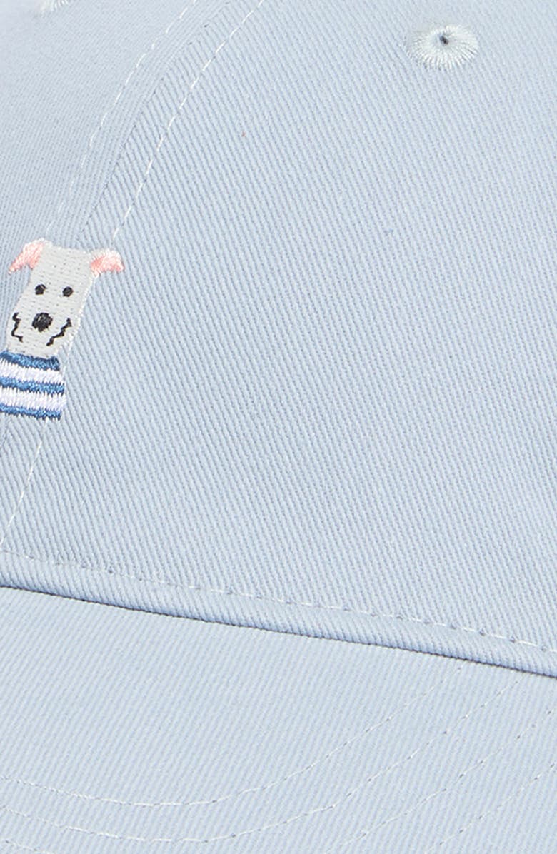 FRASIER STERLING Sandy Paws Embroidered Cotton Canvas Baseball Cap, Alternate, color, Baby Blue