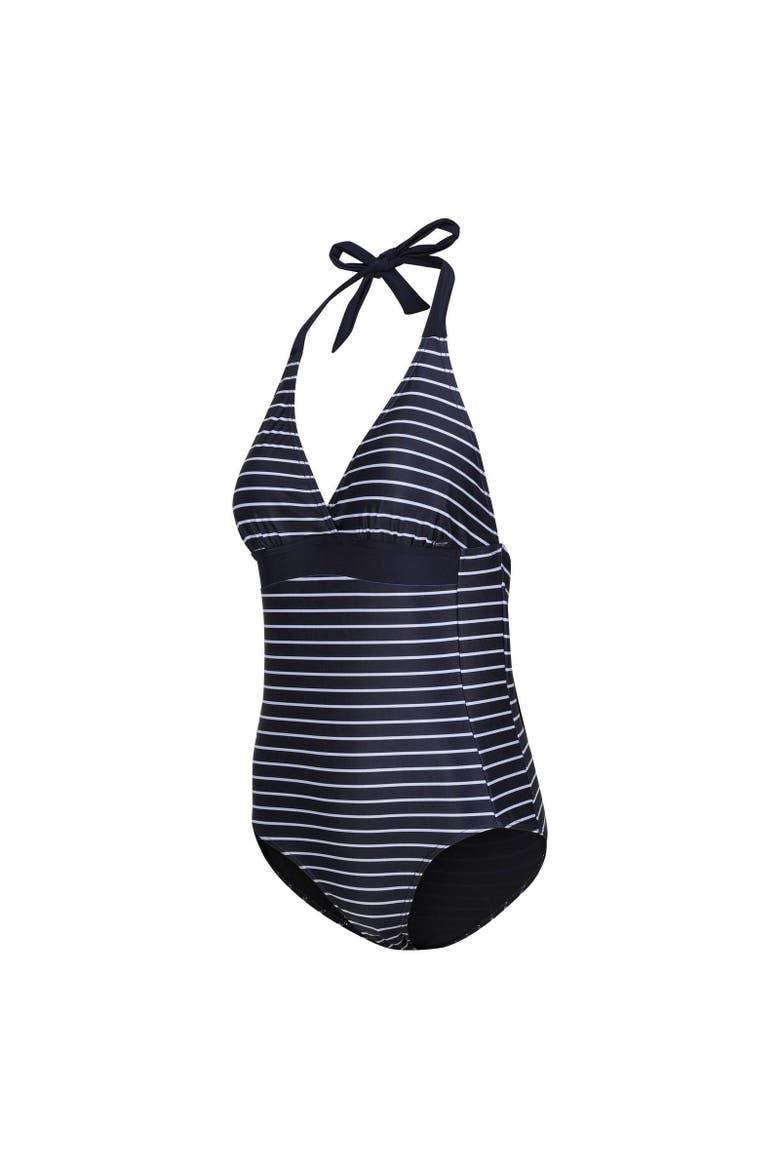 Flavia II Stripe One Piece Bathing Suit, Alternate, color, Navy and White