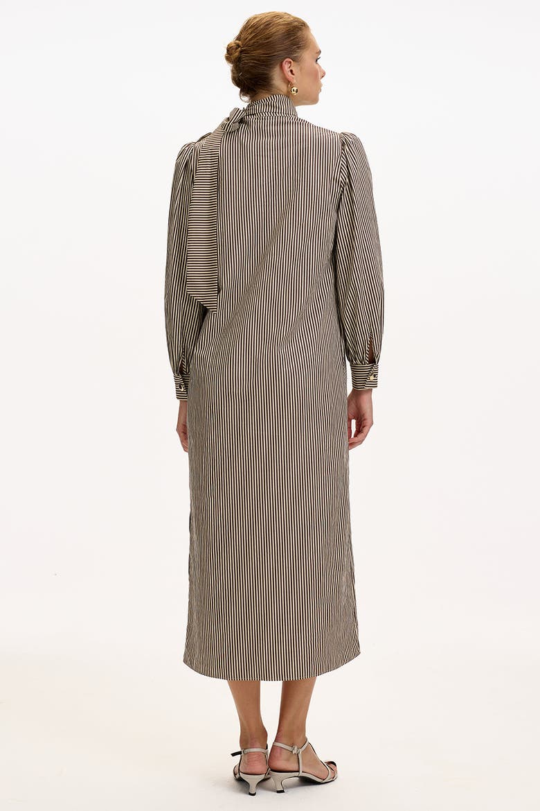 Kaitlin Midi Dress, Alternate, color, BROWN-BEIGE