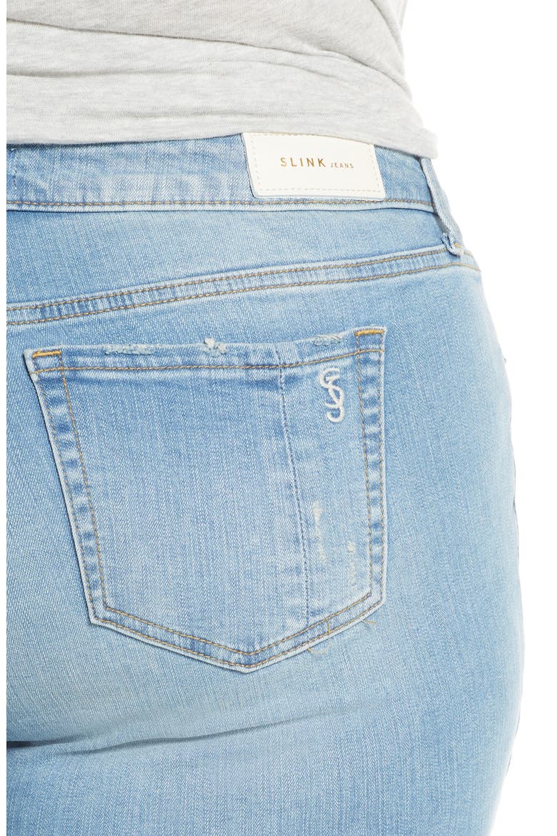 Raw Hem Crop Skinny Jeans, Alternate, color, CATRINA