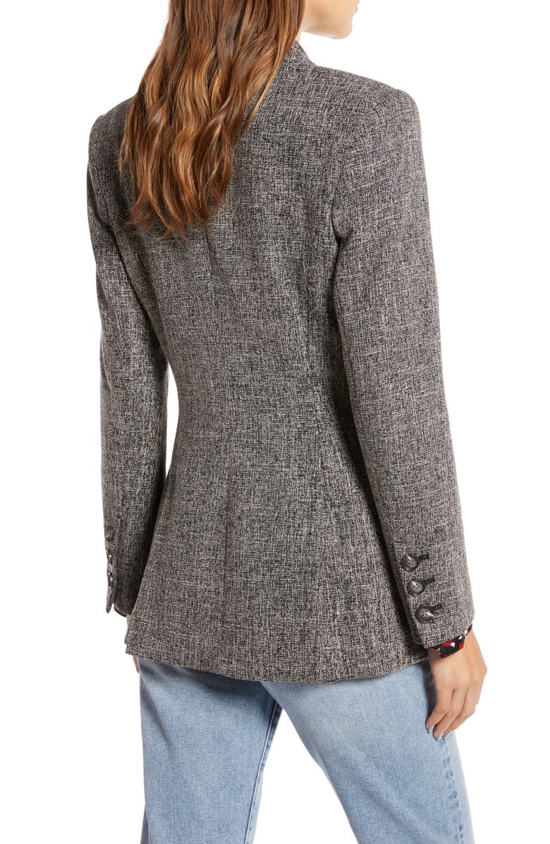 Something Navy Stretch Tweed Blazer, Alternate, color,