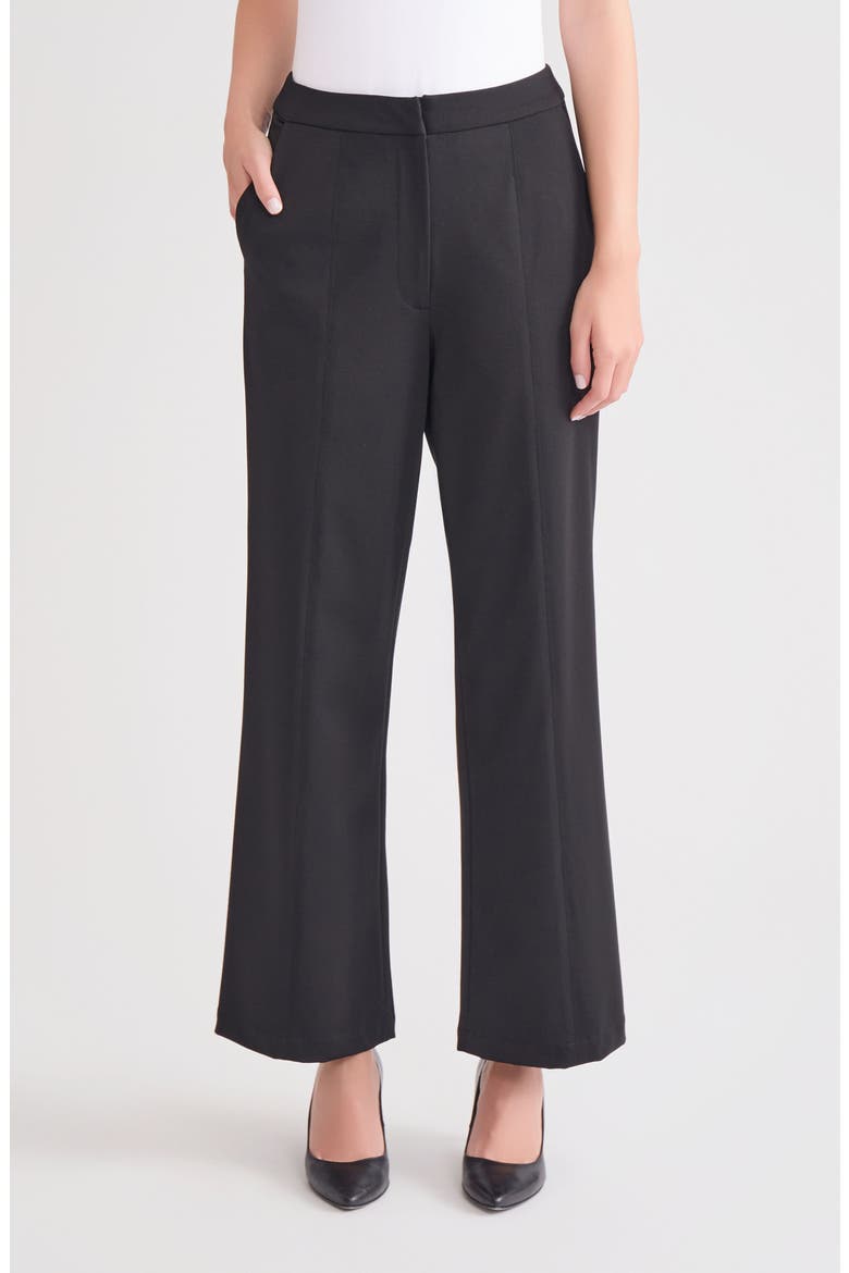 Seamed Wide Leg Pants, Main, color, BLACK