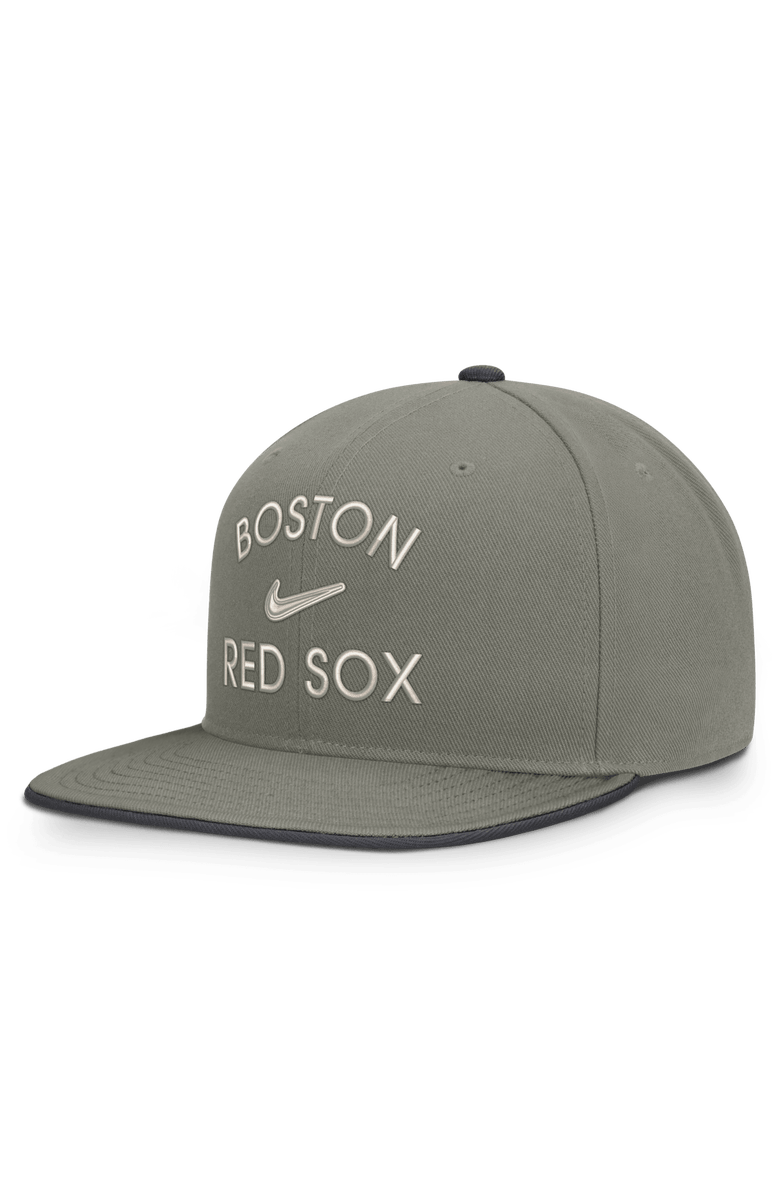 Nike Men's Nike Olive Boston Red Sox Pro Dri-FIT Snapback Hat, Alternate, color, Gray