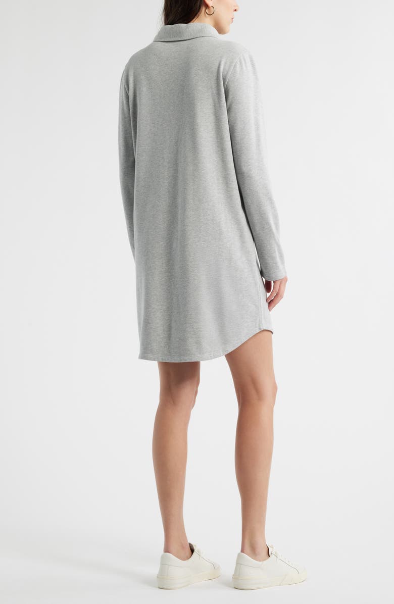 Caslon<sup>®</sup> Long Sleeve French Terry Polo Dress, Alternate, color, 