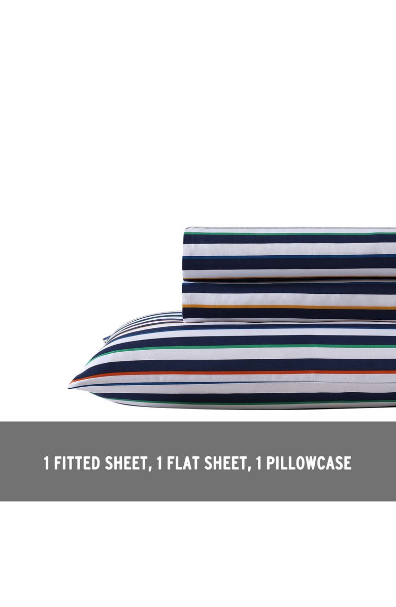 Eddie Bauer Stripe Games Sheet Set, Main, color, Dark Blue