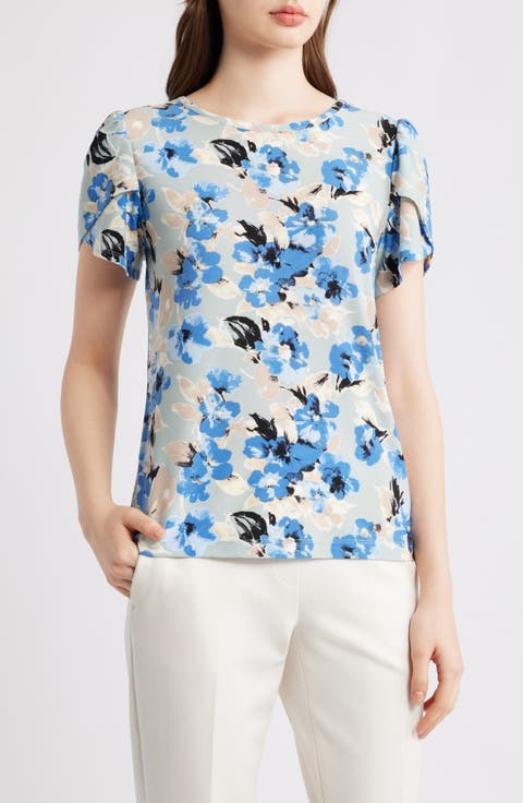 Floral Tulip Sleeve Top