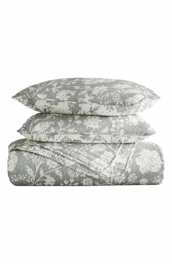 HOMESPUN Pattern Reversible Quilt & Sham Set