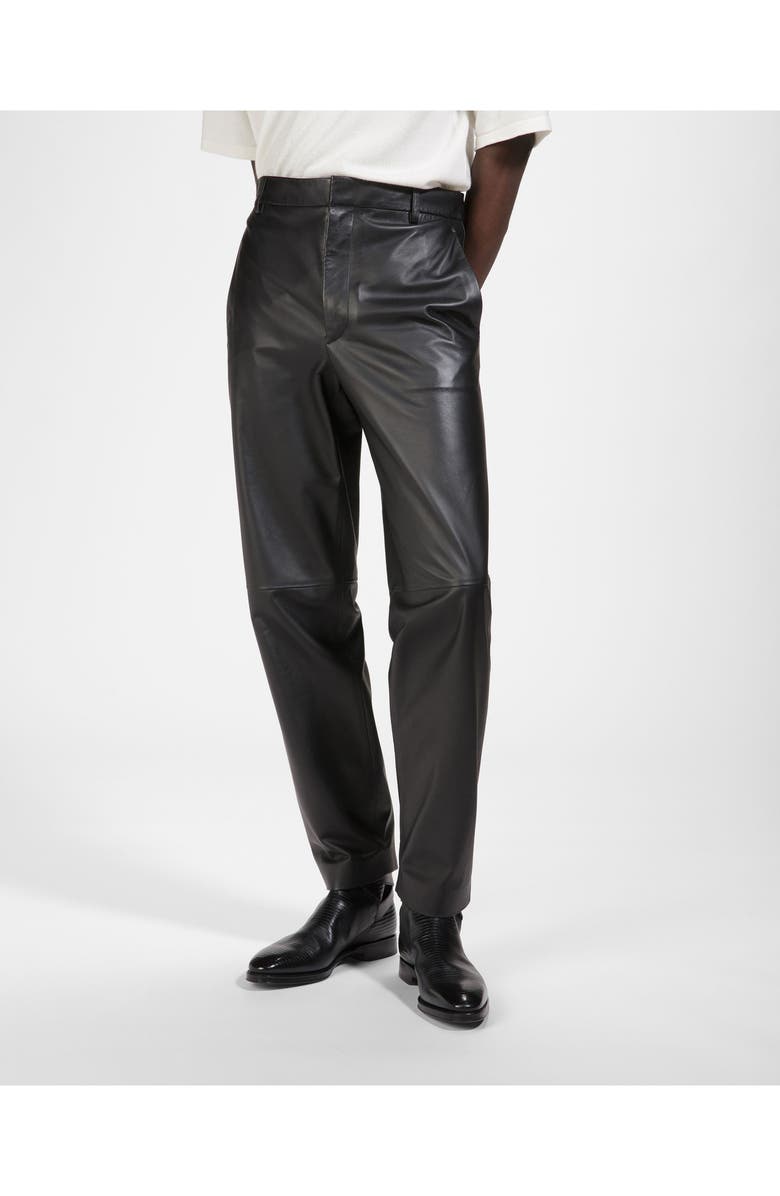 Bally Leather Trousers, Alternate, color, 