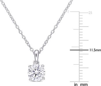 1ct DEW Moissanite Solitaire Necklace