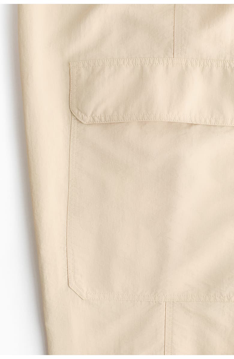 H&M Oversized Cargo Trousers, Alternate, color, Light Beige