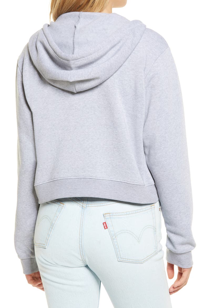 Crop Zip Hoodie, Alternate, color, GREY LIGHT HEATHER