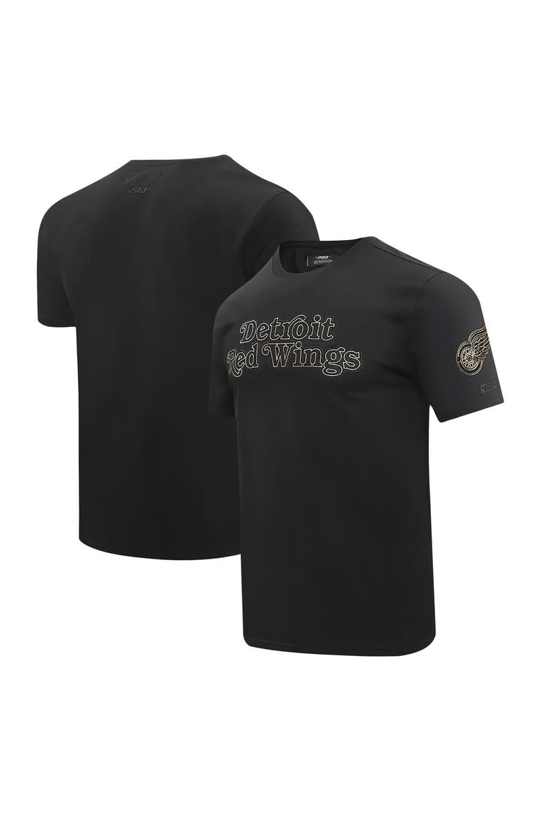 Men's Pro Standard Black Detroit Red Wings Wordmark T-Shirt, Alternate, color, Black