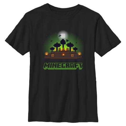Boys Minecraft Pumpkin Night Light T Shirt
