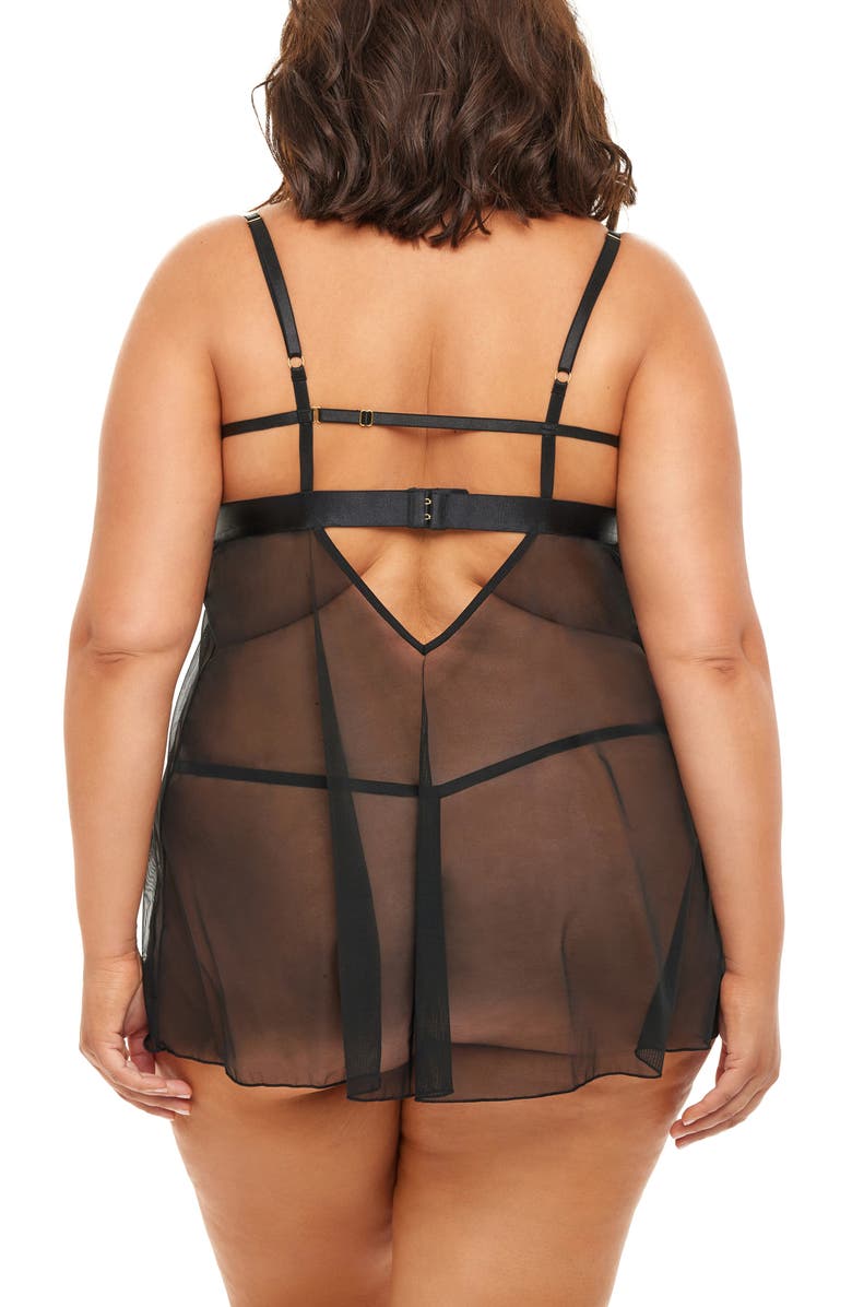 Oh La La Cheri Riley Babydoll Chemise with G-String Thong, Alternate, color, 