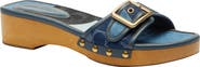 COACH Margot Denim Patchwork Slide Sandal