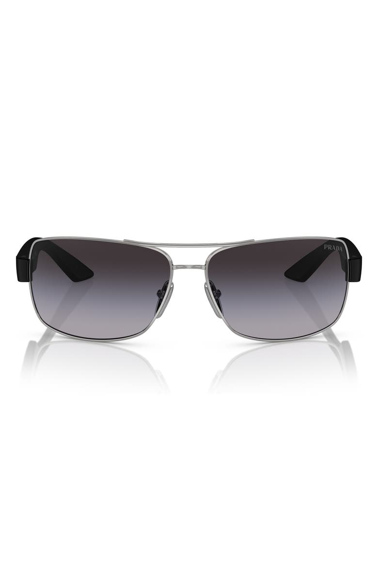 PRADA SPORT 65mm Oversize Gradient Pillow Sunglasses, Main, color,