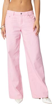 EDIKTED Roman Nonstretch Low Rise Slouchy Wide Leg Jeans