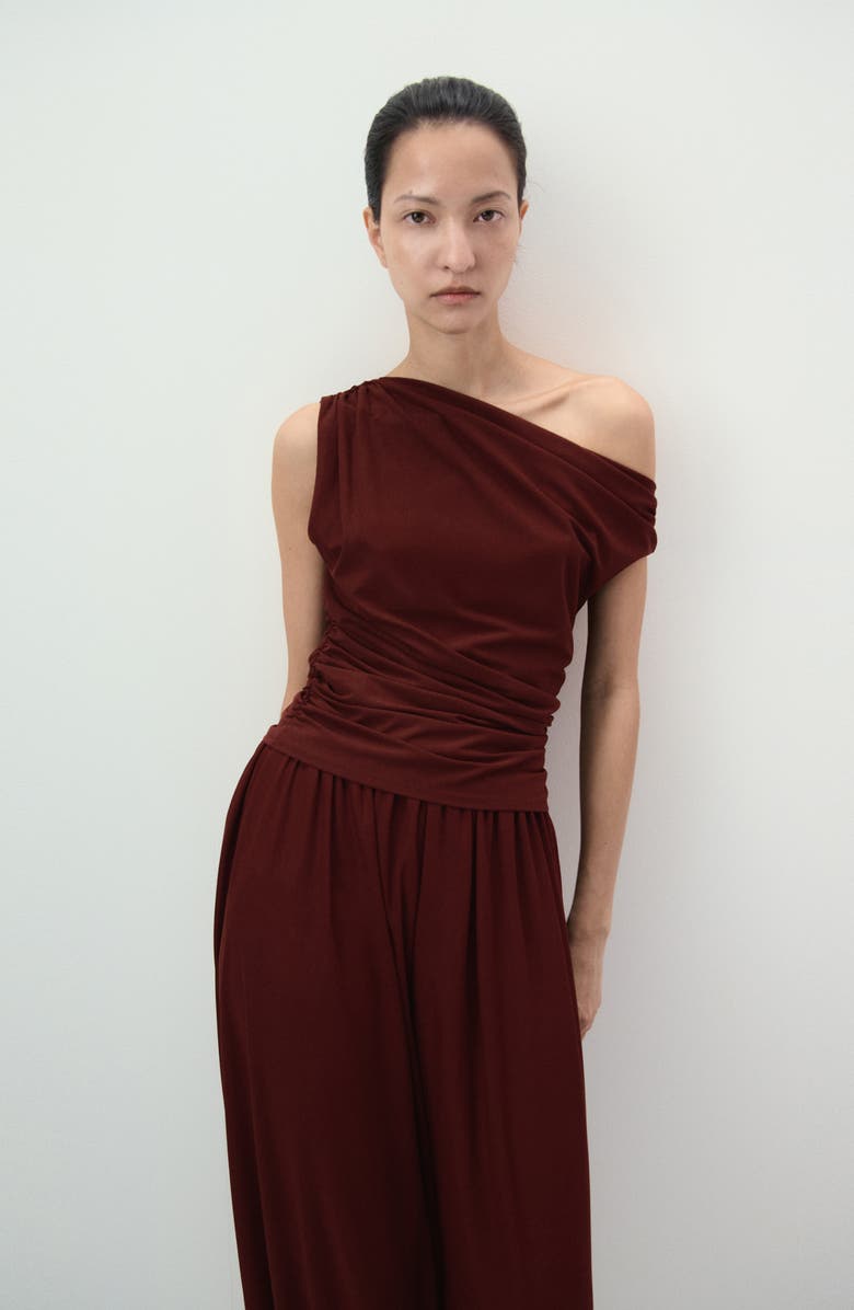 MANGO Pleated Balloon Pants, Alternate, color, Russet