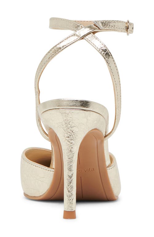 Dolce Vita Keisha Ankle Strap Pump In Gold Metallic