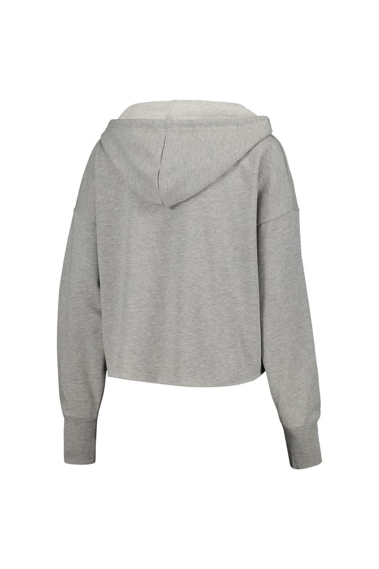 Women's ZooZatz Gray Wisconsin Badgers Swirl Cropped Pullover Hoodie, Alternate, color, Gray