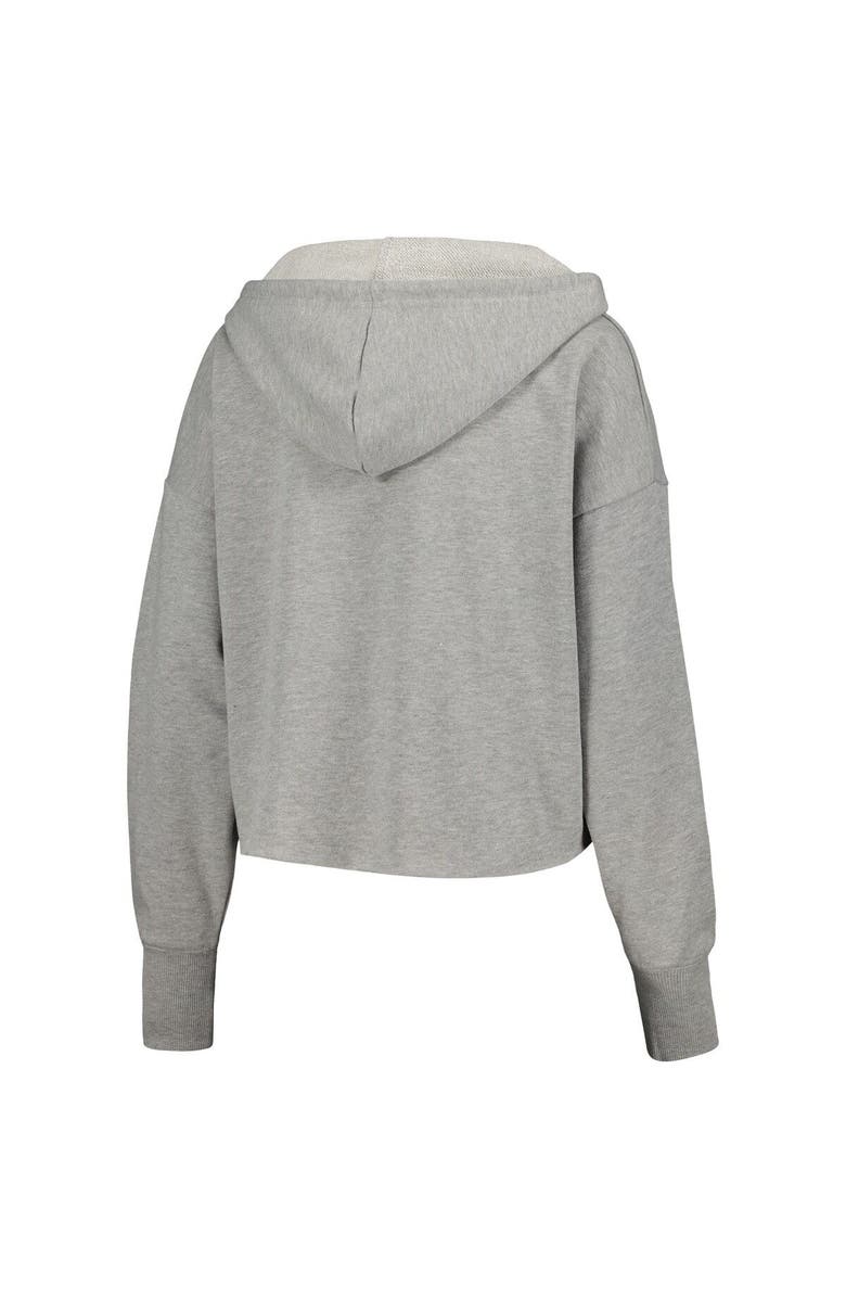 ZOOZATZ Women's ZooZatz Gray Wisconsin Badgers Swirl Cropped Pullover Hoodie, Alternate, color, Gray