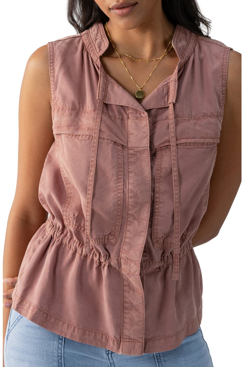 Leah Surplus Vest, Main, color, WASHED CLAY