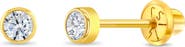 In Season Jewelry 14k Tiny Cubic Zirconia Birthstone Earrings