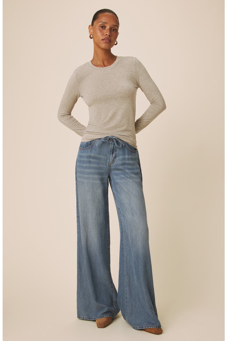 Bri Long Sleeve Knit Top, Alternate, color, LIGHT CEDAR HTR