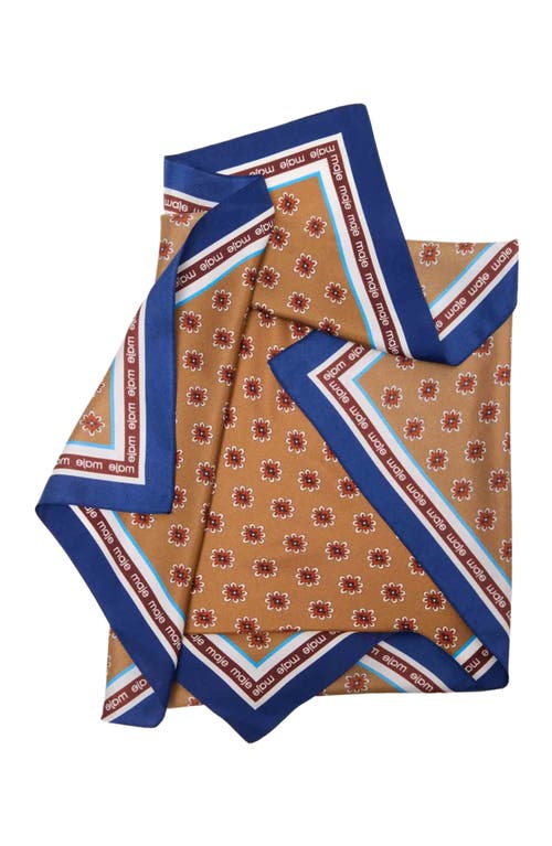 Maje Floral-pattern Silk Scarf In Brown