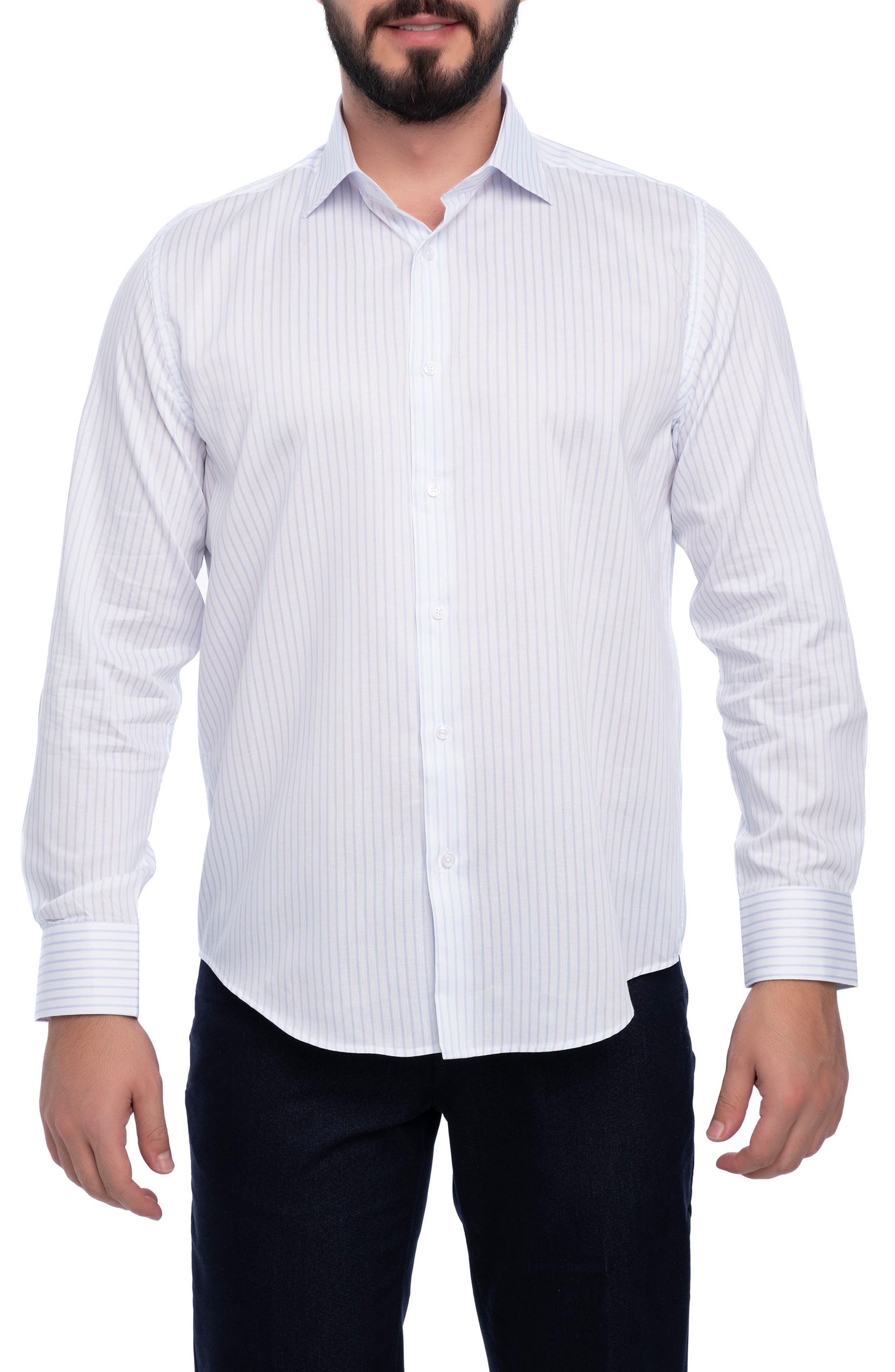 VELLAPAIS Barkson Slim Fit Cotton Dress Shirt