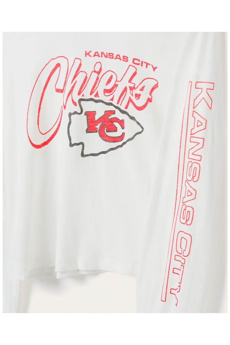 Kansas City Chiefs Long Sleeve Graphic Cropped T-Shirt, Alternate, color, WHITE