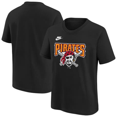 Youth Nike Black Pittsburgh Pirates Cooperstown Collection Team Logo T-Shirt