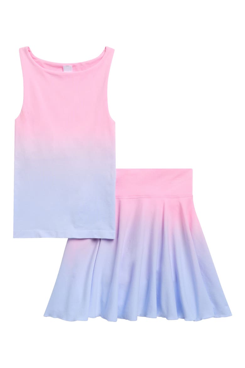 Kids' Ombré Tank & Skirt Set, Main, color, PINK FROSTING/ BABY LAVENDER