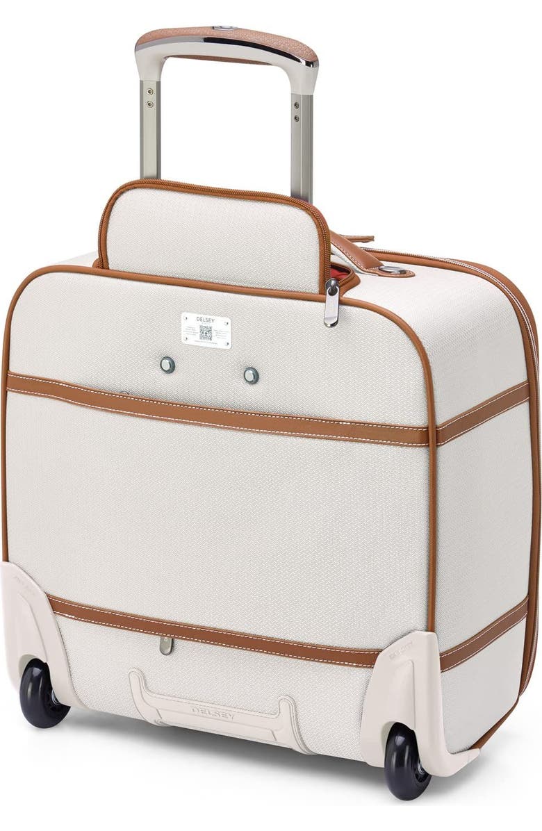 Delsey Paris Chatelet 2.0 Softside Carry on 16 Inch Luggage Under-Seater with 2 Wheels, Alternate, color, Angora