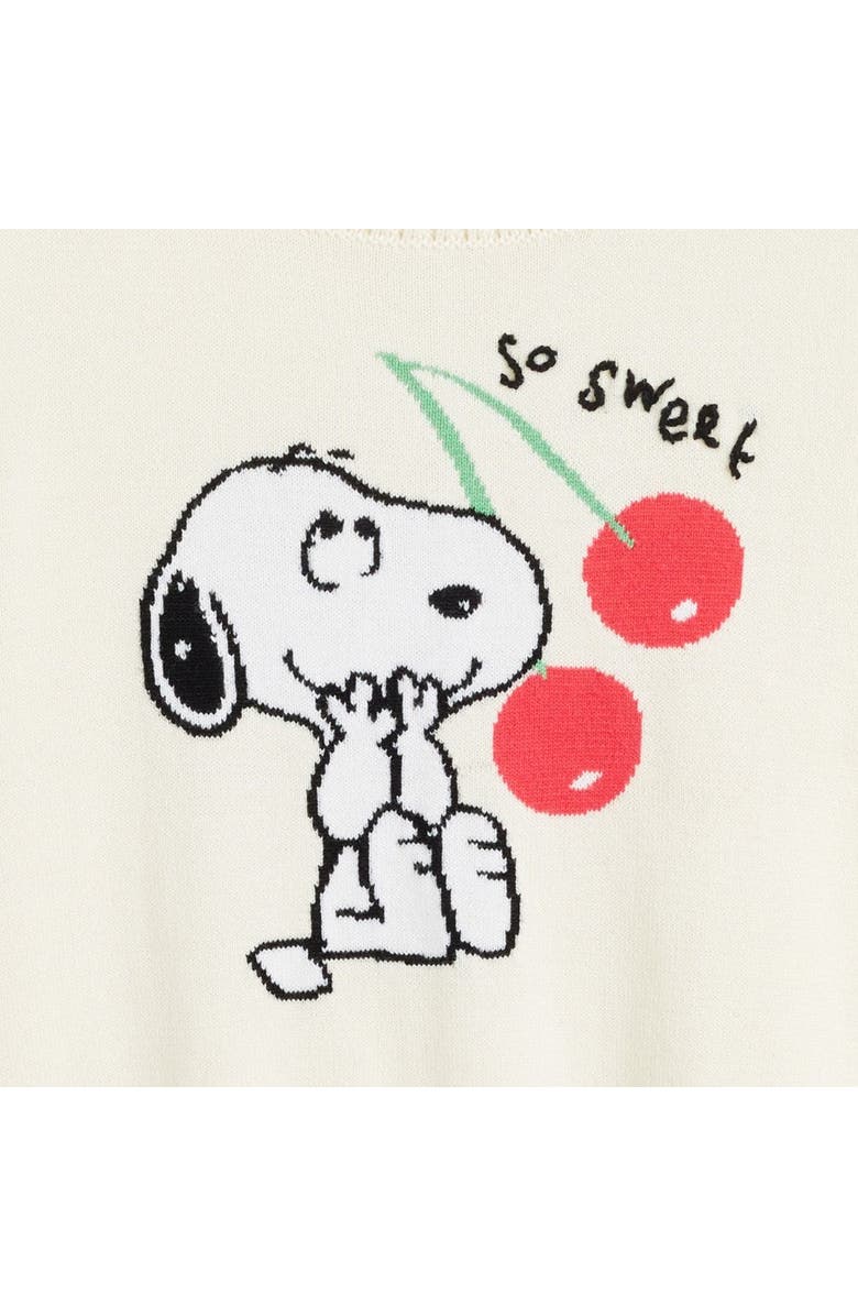 Chinti & Parker Cotton Snoopy Cherry Tank, Alternate, color, Cream