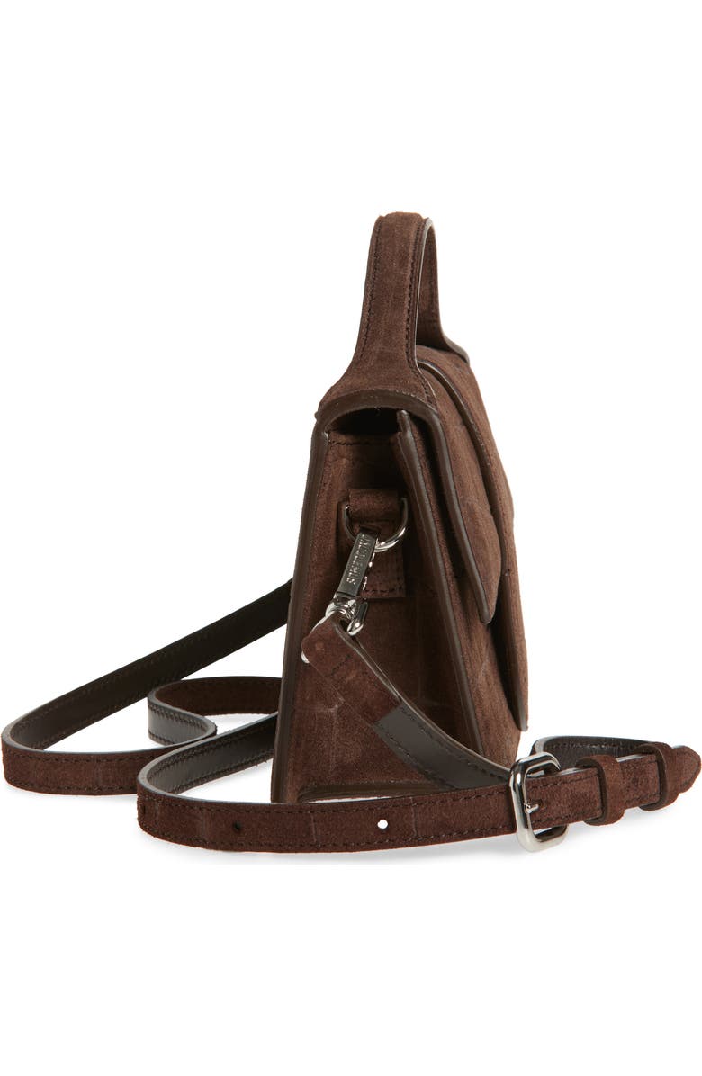 Jacquemus Le Grand Bambino Croc Embossed Suede Crossbody Bag, Alternate, color,