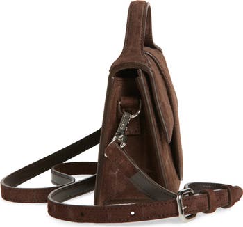 Le Grand Bambino Croc Embossed Suede Crossbody Bag
